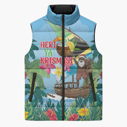 Tanzania Christmas Sleeveless Puffer Jacket Heri ya Krismasi