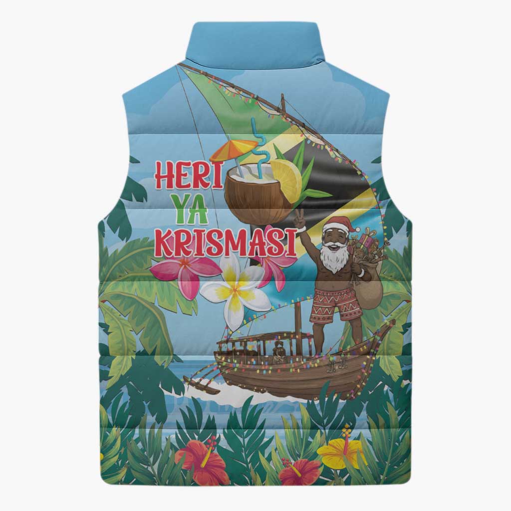 Tanzania Christmas Sleeveless Puffer Jacket Heri ya Krismasi