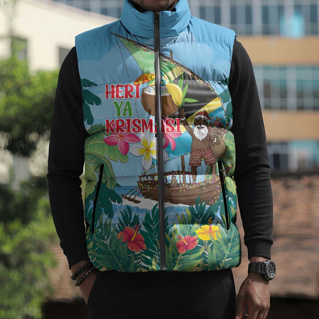 Tanzania Christmas Sleeveless Puffer Jacket Heri ya Krismasi
