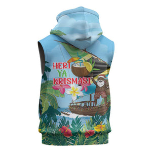 Afro Chirstmas in Tanzania Sleeveless Zip Hoodie Heri ya Krismasi - African Pride