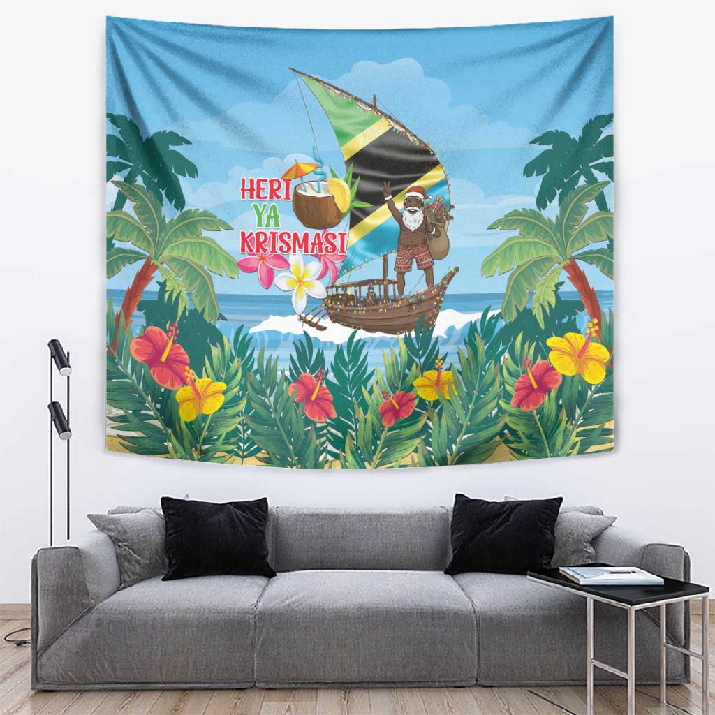 Afro Chirstmas in Tanzania Tapestry Heri ya Krismasi - African Pride