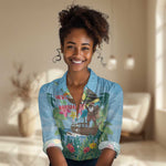 Afro Chirstmas in Tanzania Women Casual Shirt Heri ya Krismasi - African Pride