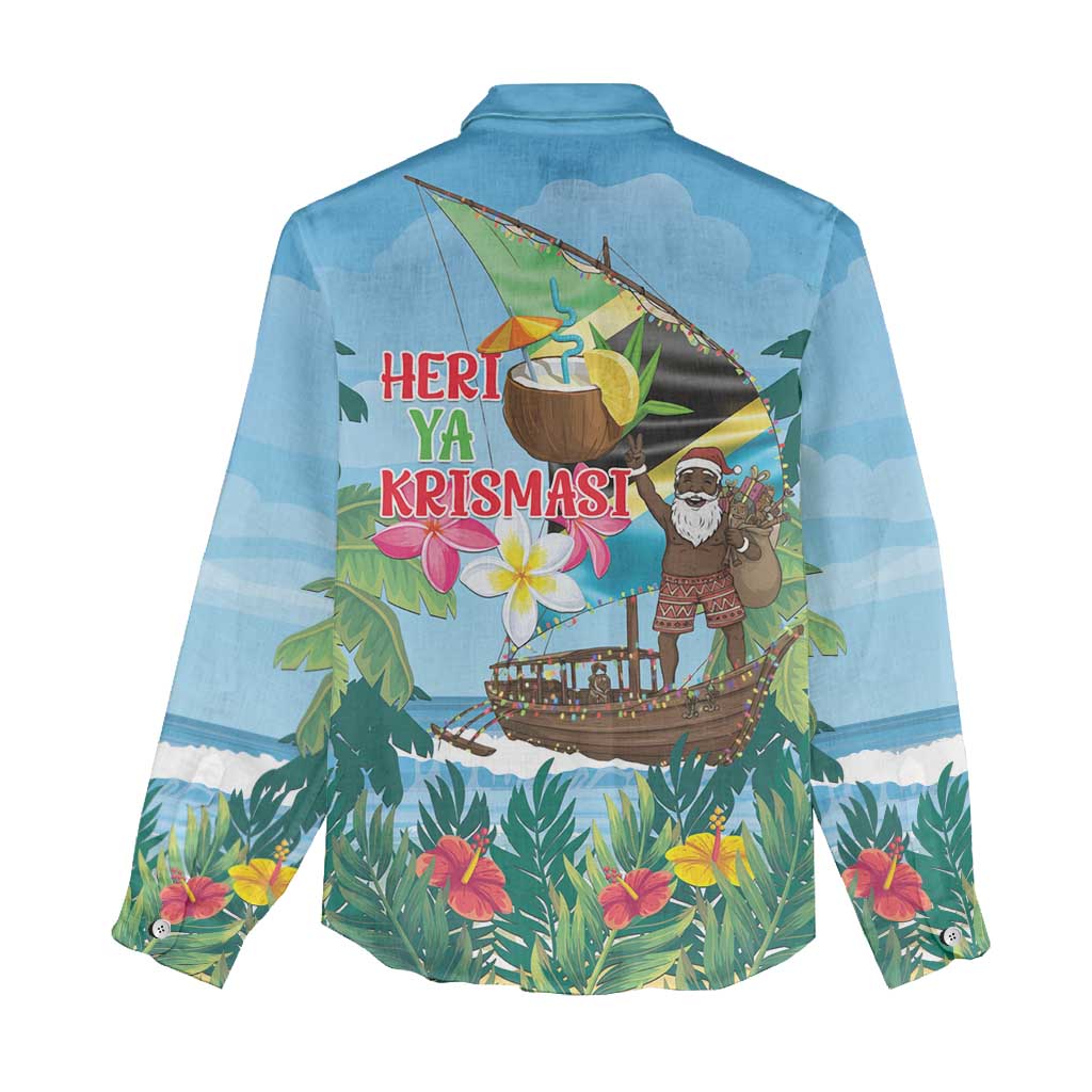 Afro Chirstmas in Tanzania Women Casual Shirt Heri ya Krismasi - African Pride