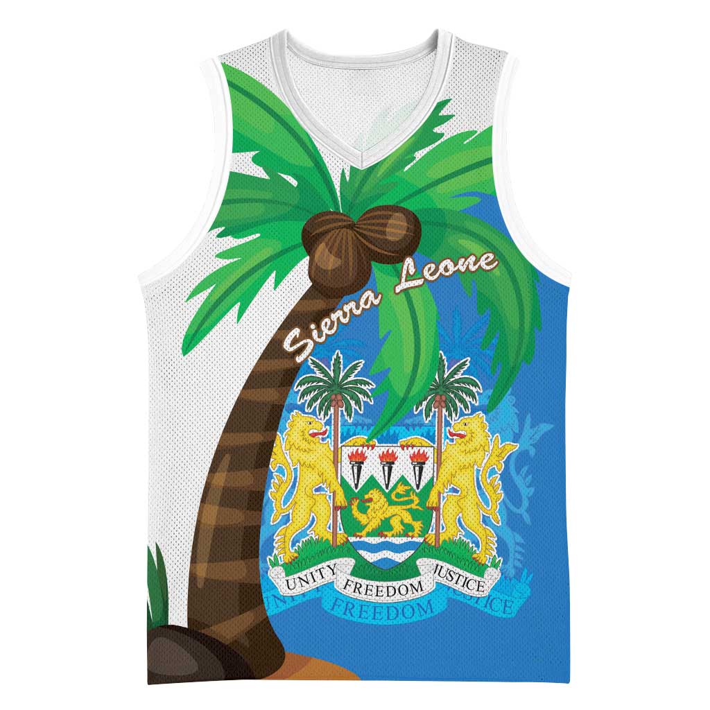 Personalised Afro Sierra Leone Basketball Jersey Coat Of Arms With Flag Map LT15