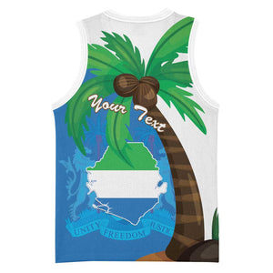 Personalised Afro Sierra Leone Basketball Jersey Coat Of Arms With Flag Map LT15