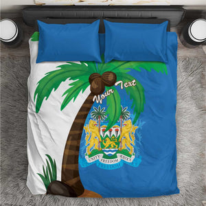 Personalised Afro Sierra Leone Bedding Set Coat Of Arms With Flag Map