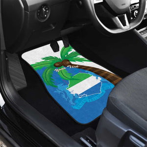 Personalised Afro Sierra Leone Car Mats Coat Of Arms With Flag Map