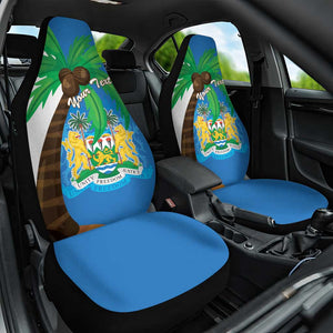 Personalised Afro Sierra Leone Car Seat Cover Coat Of Arms With Flag Map