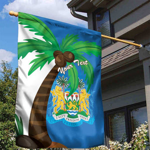 Personalised Afro Sierra Leone Garden Flag Coat Of Arms With Flag Map