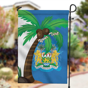 Personalised Afro Sierra Leone Garden Flag Coat Of Arms With Flag Map