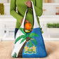 Personalised Afro Sierra Leone Grocery Bag Coat Of Arms With Flag Map