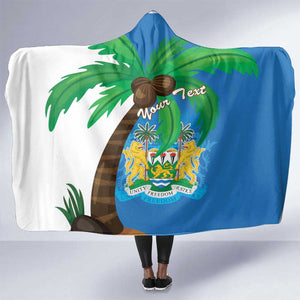 Personalised Afro Sierra Leone Hooded Blanket Coat Of Arms With Flag Map