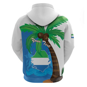 Personalised Afro Sierra Leone Hoodie Coat Of Arms With Flag Map