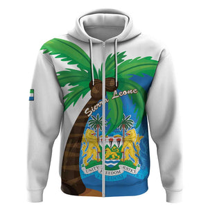 Personalised Afro Sierra Leone Hoodie Coat Of Arms With Flag Map