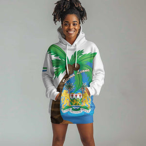 Personalised Afro Sierra Leone Hoodie Dress Coat Of Arms With Flag Map