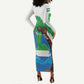 Personalised Afro Sierra Leone Long Sleeve Bodycon Dress Coat Of Arms With Flag Map LT15