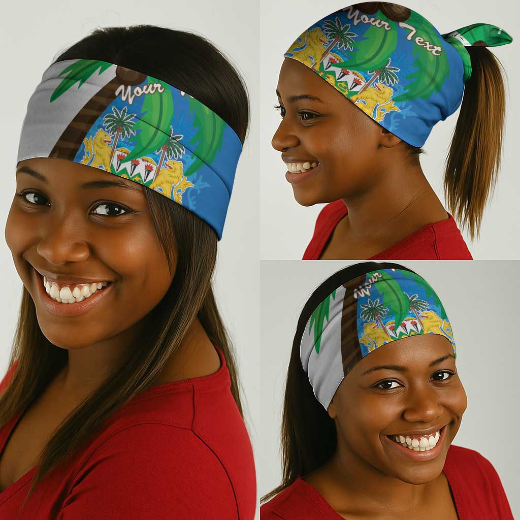 Personalised Afro Sierra Leone Neck Gaiter Coat Of Arms Flag Map LT15