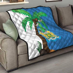 Personalised Afro Sierra Leone Quilt Coat Of Arms With Flag Map