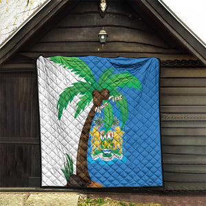 Personalised Afro Sierra Leone Quilt Coat Of Arms With Flag Map