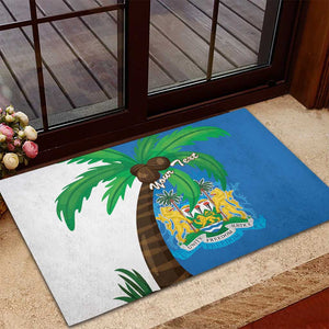 Personalised Afro Sierra Leone Rubber Doormat Coat Of Arms With Flag Map