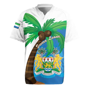 Personalised Afro Sierra Leone Rugby Jersey Coat Of Arms With Flag Map