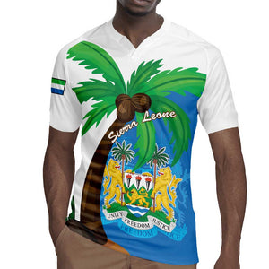 Personalised Afro Sierra Leone Rugby Jersey Coat Of Arms With Flag Map