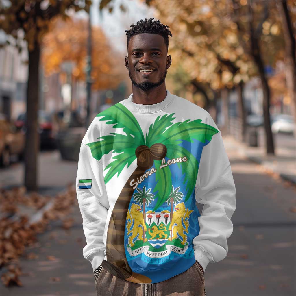 Personalised Afro Sierra Leone Sweatshirt Coat Of Arms With Flag Map