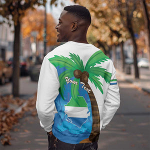 Personalised Afro Sierra Leone Sweatshirt Coat Of Arms With Flag Map