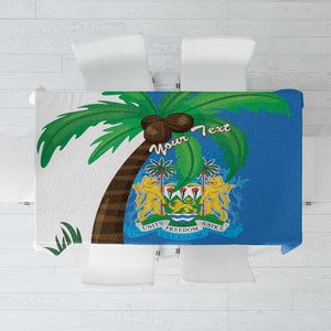 Personalised Afro Sierra Leone Tablecloth Coat Of Arms With Flag Map