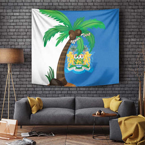 Personalised Afro Sierra Leone Tapestry Coat Of Arms With Flag Map