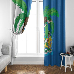 Personalised Afro Sierra Leone Window Curtain Coat Of Arms With Flag Map