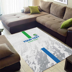 Custom Sierra Leone Football Area Rug Grunge Style