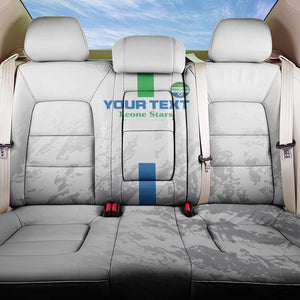 Custom Sierra Leone Football Back Car Seat Cover Grunge Style