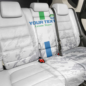 Custom Sierra Leone Football Back Car Seat Cover Grunge Style