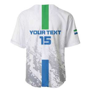 Custom Sierra Leone Football Baseball Jersey Grunge Style