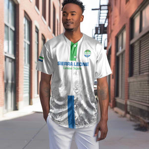 Custom Sierra Leone Football Baseball Jersey Grunge Style