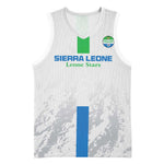 Custom Sierra Leone Football Basketball Jersey Grunge Style LT15