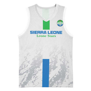 Custom Sierra Leone Football Basketball Jersey Grunge Style LT15
