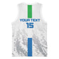 Custom Sierra Leone Football Basketball Jersey Grunge Style LT15