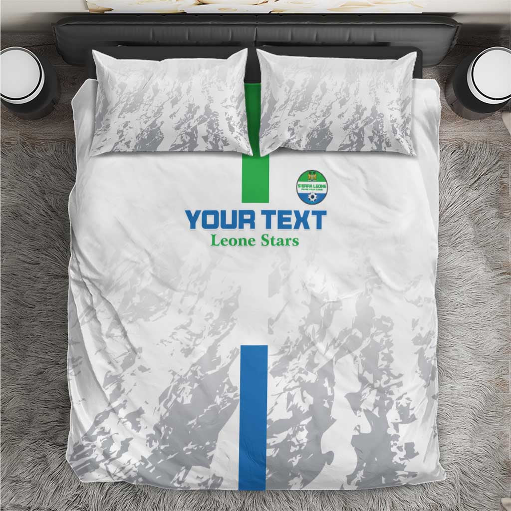 Custom Sierra Leone Football Bedding Set Grunge Style