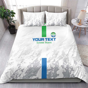 Custom Sierra Leone Football Bedding Set Grunge Style