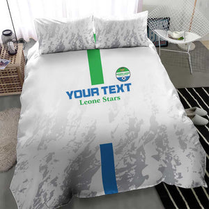 Custom Sierra Leone Football Bedding Set Grunge Style