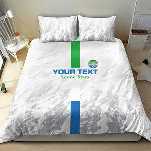 Custom Sierra Leone Football Bedding Set Grunge Style