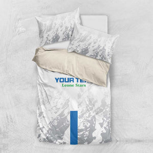 Custom Sierra Leone Football Bedding Set Grunge Style