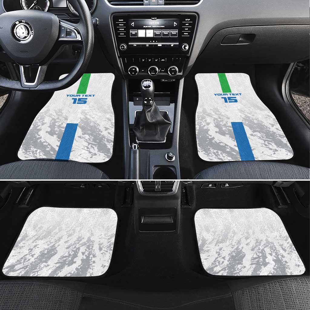 Custom Sierra Leone Football Car Mats Grunge Style