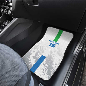 Custom Sierra Leone Football Car Mats Grunge Style