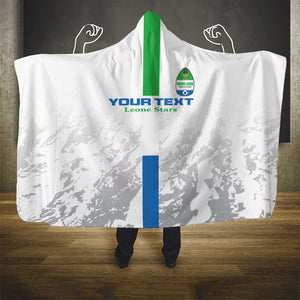 Custom Sierra Leone Football Hooded Blanket Grunge Style