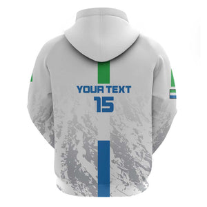 Custom Sierra Leone Football Hoodie Grunge Style