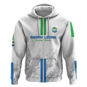 Custom Sierra Leone Football Hoodie Grunge Style