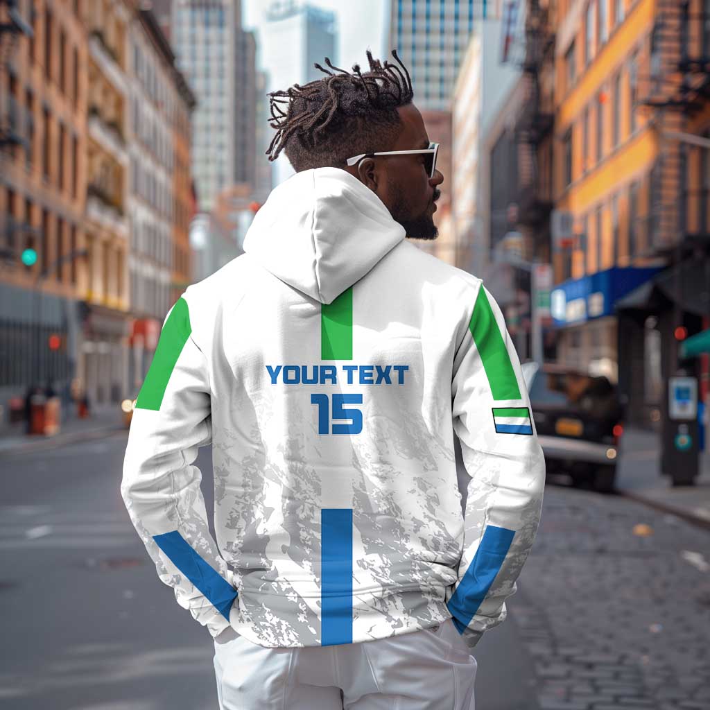 Custom Sierra Leone Football Hoodie Grunge Style